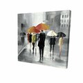 Fondo 16 x 16 in. Street Scene with Umbrellas-Print on Canvas FO2788310